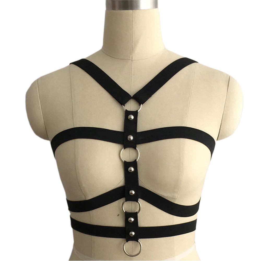 Black Body Harness Bra Women