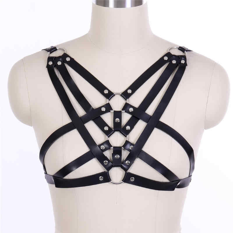 Leather Bra Body Harness Belt Festival Dance