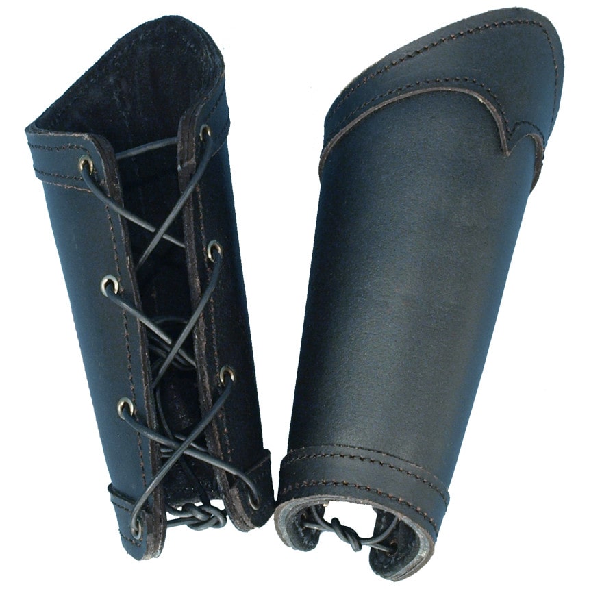 Black Leather Arm Bracers